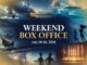 Poster collage for 'Weekend Box Office' with ships, silhouettes, and a theater stage; reads 'July 24-26, 2026'.
